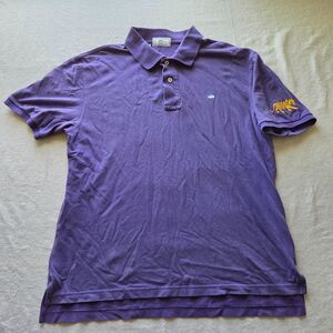 Southern Tide Skipjack Polo Shirt Mens Large Purple LSU Tigers Casual Stretch